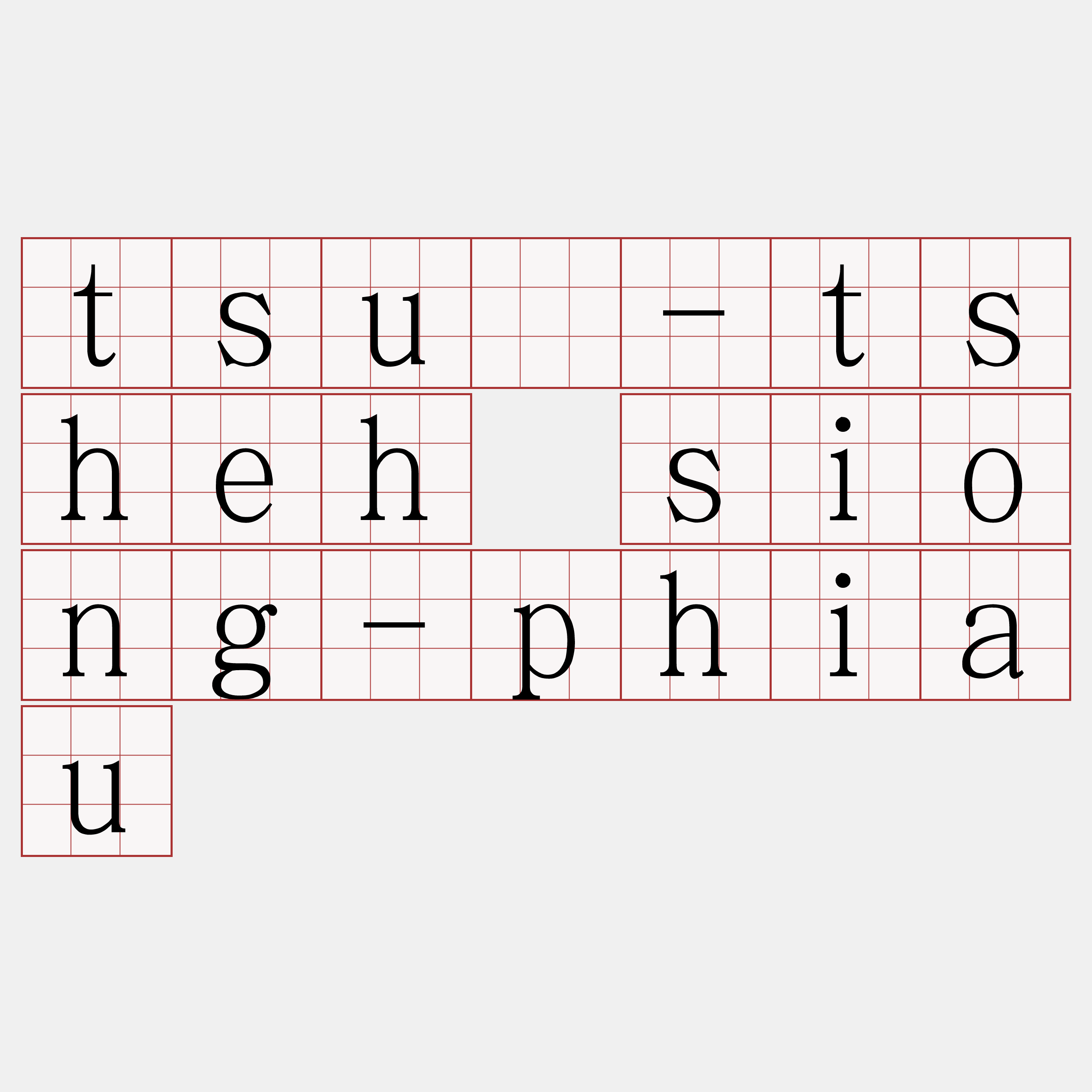 tsù-tsheh siong-phiau